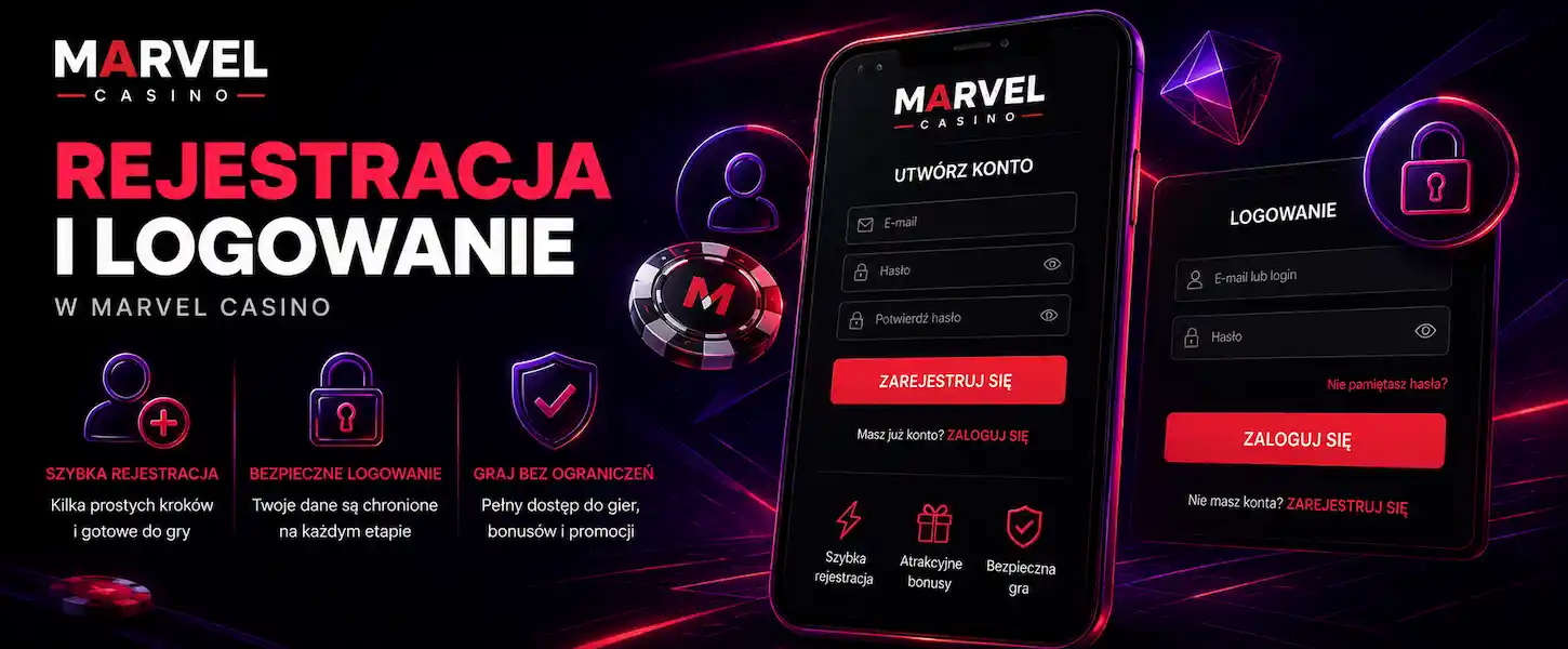 Rejestracja w Marvel Casino pozwala szybko utworzyć konto i bezpiecznie zalogować się do platformy online.